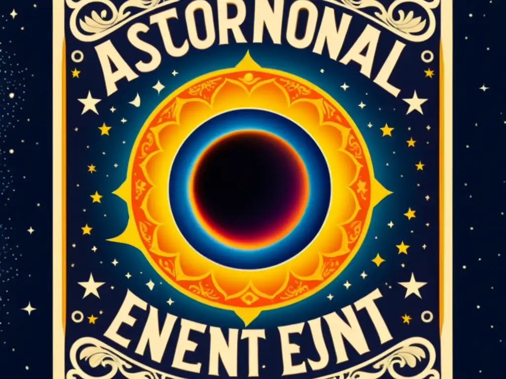 Un afiche vintage promocionando un evento astronómico único