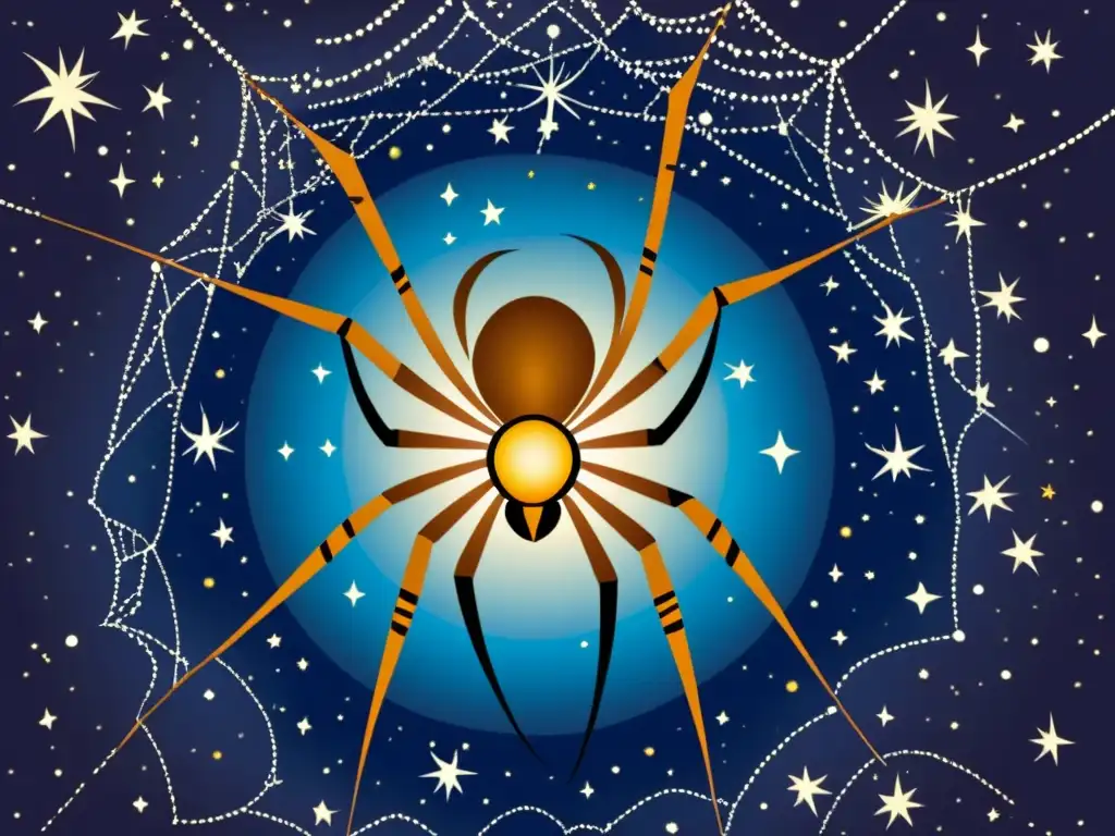 Anansi, la araña astuta, teje la mitología arácnida en el cielo africano, conectando estrellas y tierra