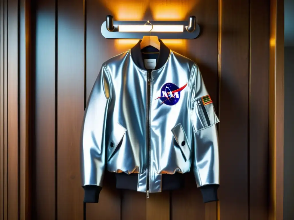 Chaquetas de estilo astronauta urbano 2021 en un ambiente vintage iluminado