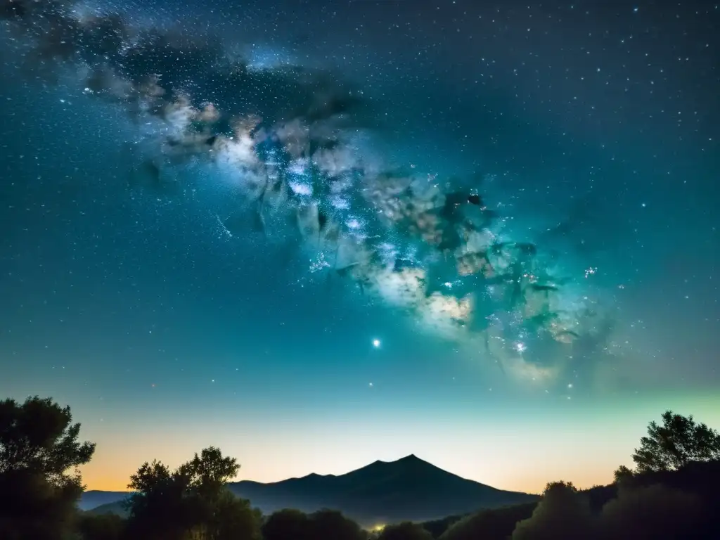 Una fotografía vintage del cielo nocturno, mostrando la constelación de Apus con asombroso detalle