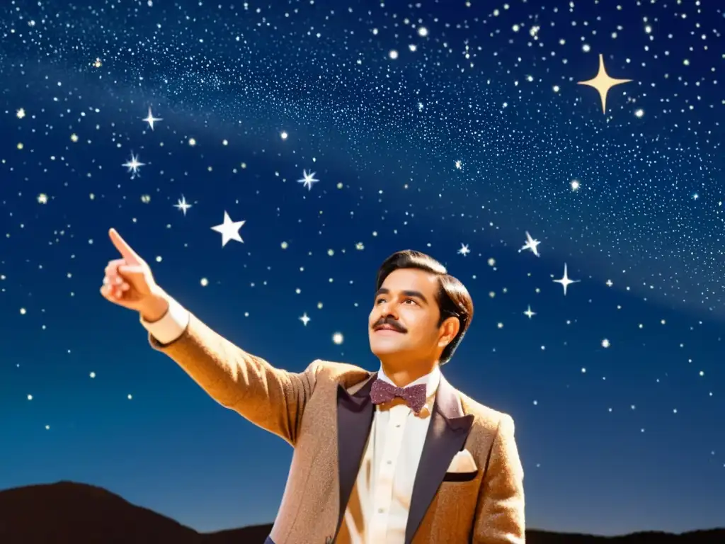 Diego Martín: Encanto educativo bajo las estrellas Diego Martín, divulgador científico, entusiasmado explica constelaciones bajo el cielo estrellado