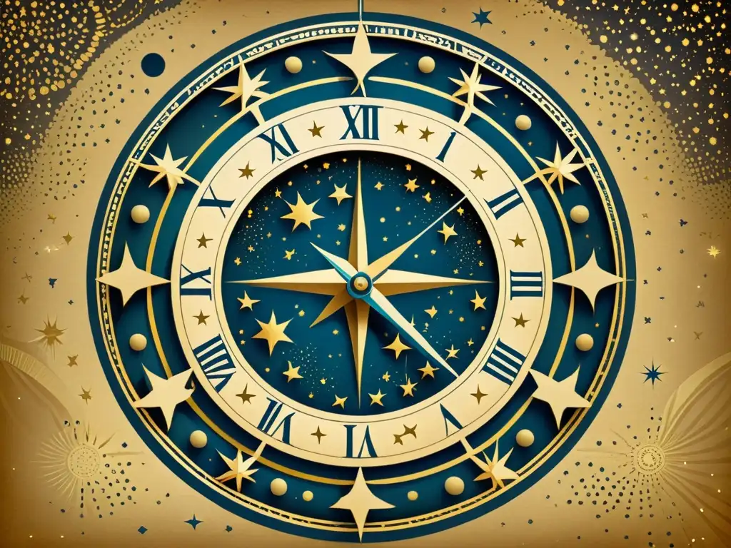 Una ilustración vintage de la constelación de Horologium, capturando la belleza celestial y la conexión de las estrellas