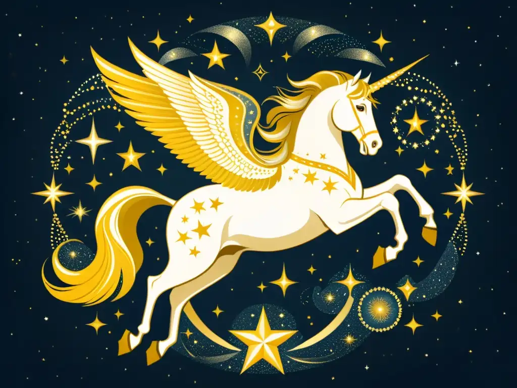 La constelación de Pegaso, un majestuoso caballo alado rodeado de estrellas y nebulosas, invita a reflexionar sobre el significado cósmico