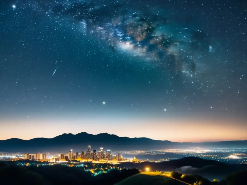 Foto vintage del cielo estrellado con nubes y constelaciones Capturar constelaciones en noches nubladas bajo un cielo estrellado y nostálgico