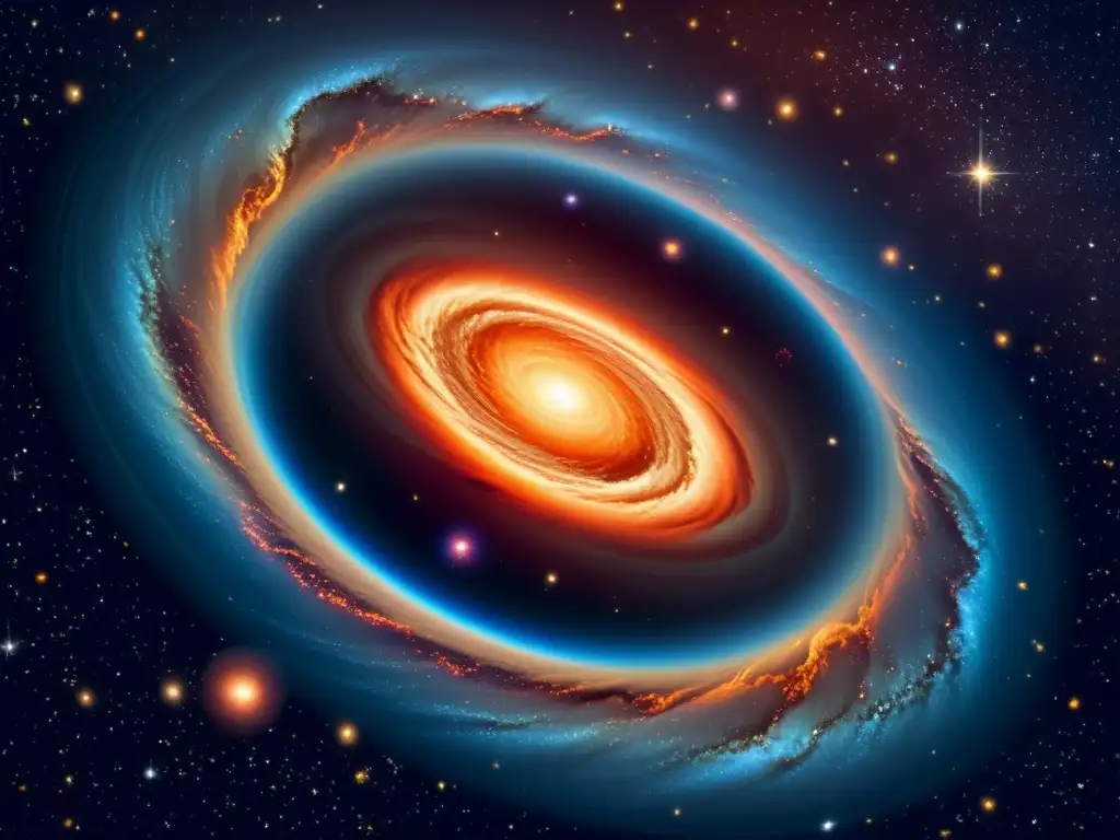 Galaxia vintage con estrellas brillantes en el espacio profundo Un deslumbrante paisaje estelar vintage en la oscuridad del espacio, con identificación de estrellas de carbono brillantes