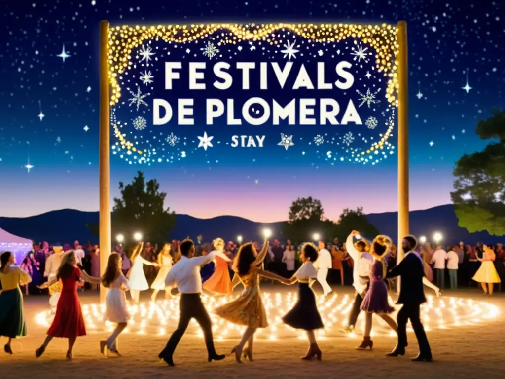 Un festival de primavera bajo las estrellas, danza y alegría con las Pléyades brillando