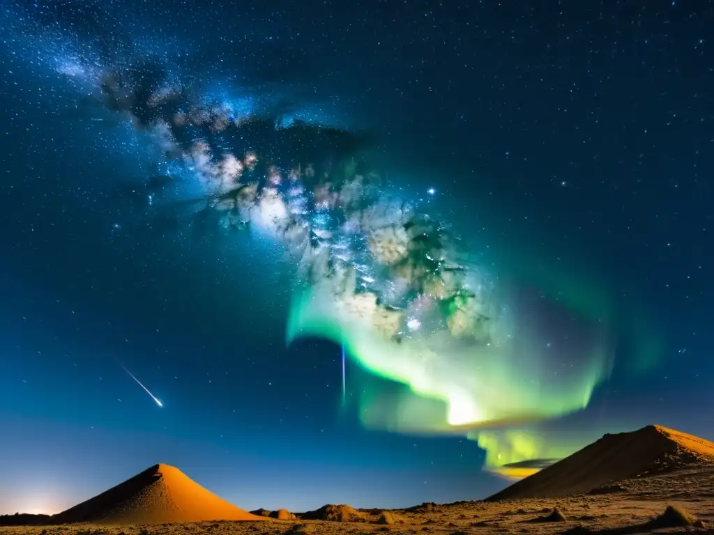 Exposición fotográfica: cometas en la noche estrellada, deslumbrante y misteriosa