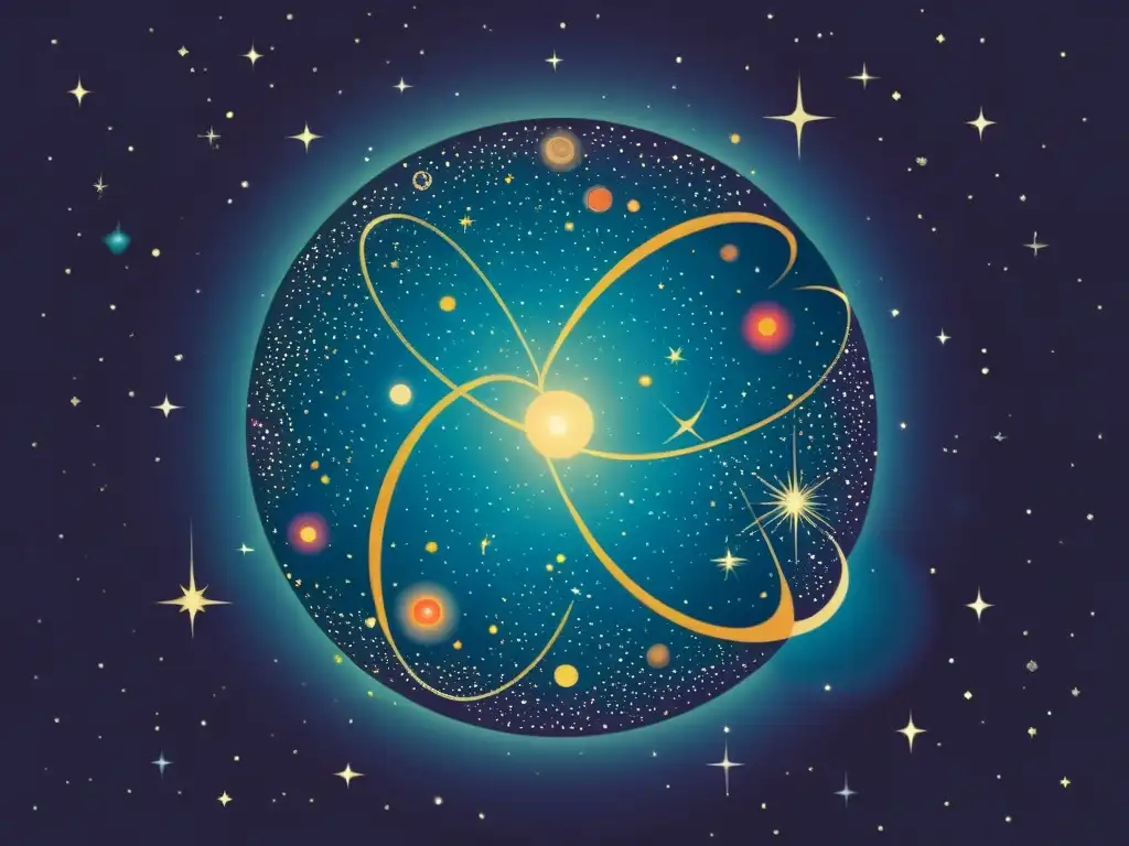 Orion: Majestuosidad estelar en ilustración vintage La ilustración vintage de la constelación de Orión muestra gigantes estelares en constelaciones, evocando asombro por el cosmos