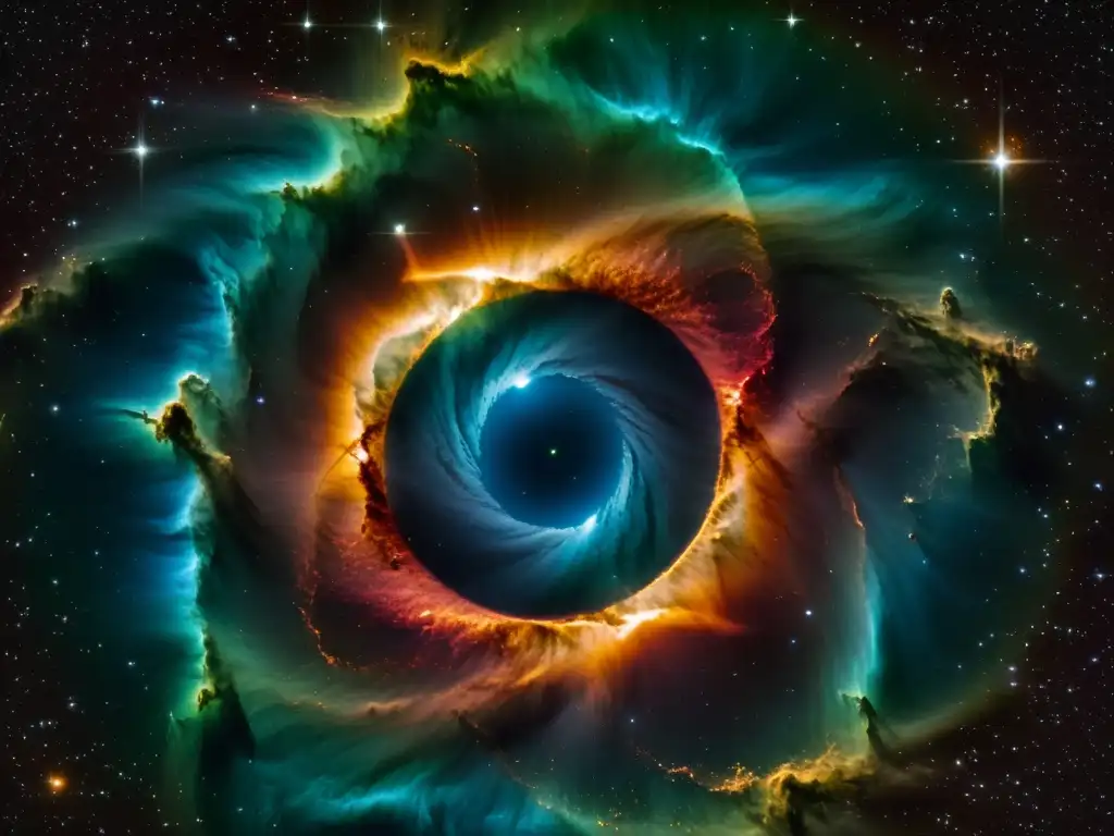 Nebulosa del Hélice: Esplendor Cósmico Imagen vintage de alta resolución de la Nebulosa del Hélice, resaltando sus colores vibrantes y estructura de anillos