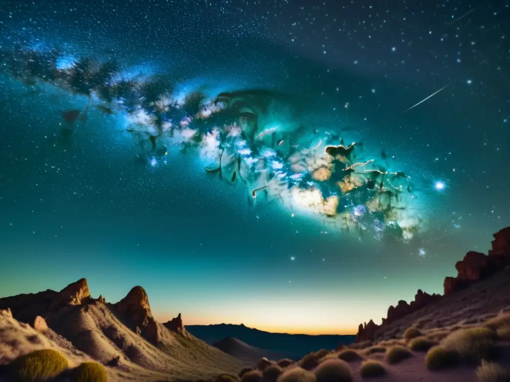 Constelaciones celestiales: detalle vintage de la noche estrellada Imagen vintage de la noche estrellada, con gigantes estelares en constelaciones, evocando asombro y nostalgia