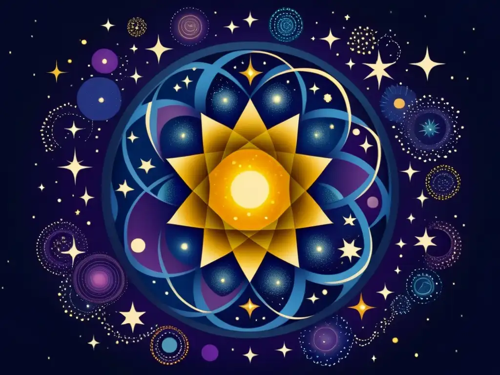Colosal estrella vintage iluminando el cosmos Un impresionante gigante estelar rodeado de constelaciones, deslumbrando en el cosmos