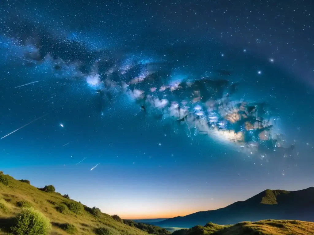 Una impresionante imagen detallada del cielo nocturno con el dúo estelar de la Osa Mayor en un estilo vintage, evocando nostalgia y asombro