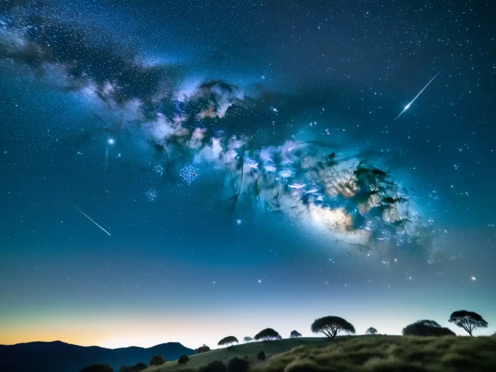 Maravillas de la Cruz del Sur: Fotografía vintage del cielo estrellado del Hemisferio Sur, con la icónica constelación destacada