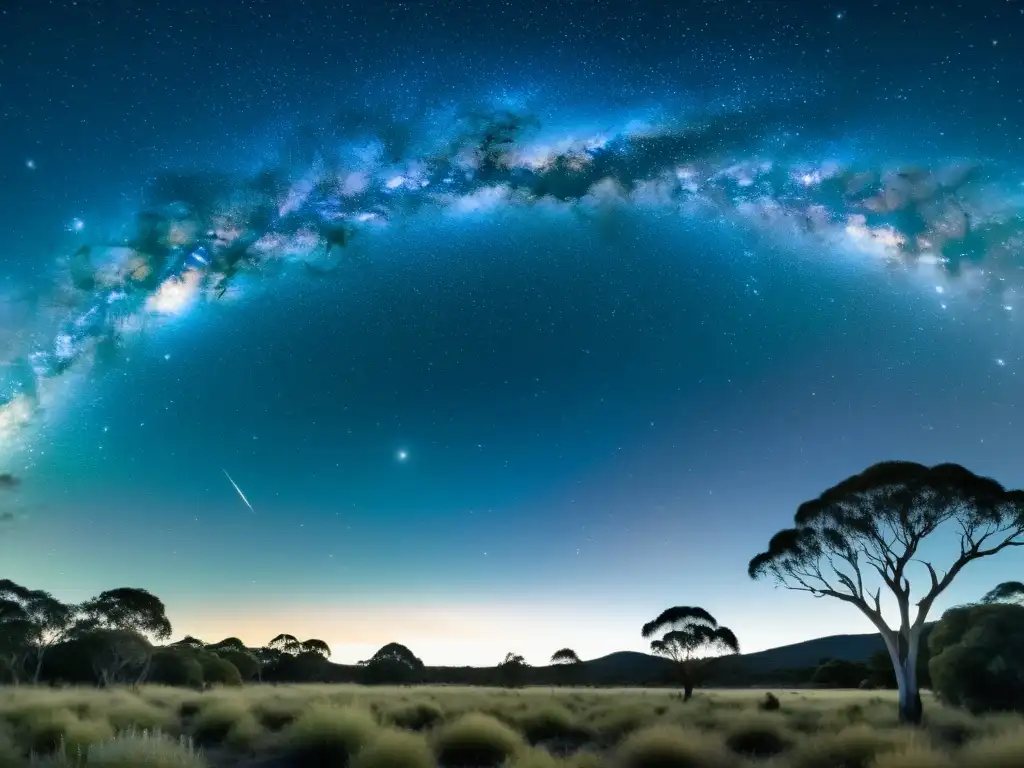 Observar las nubes de Magallanes en el cielo austral, una ilustración vintage de la maravillosa noche estrellada