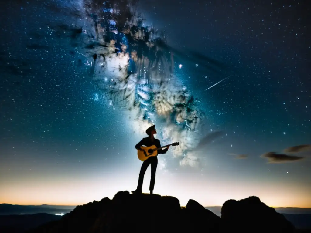 Un rebelde músico se inspira bajo un cielo estrellado