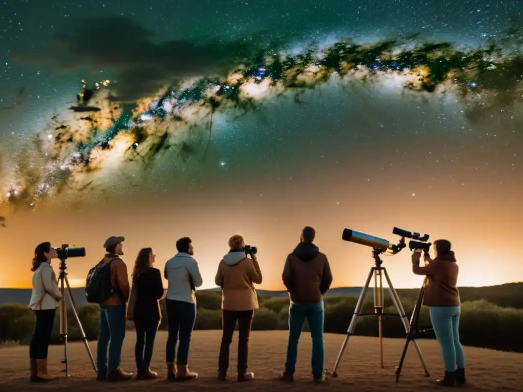 Un taller de astrofotografía y constelaciones bajo el cielo estrellado, capturando la magia vintage de observar el universo