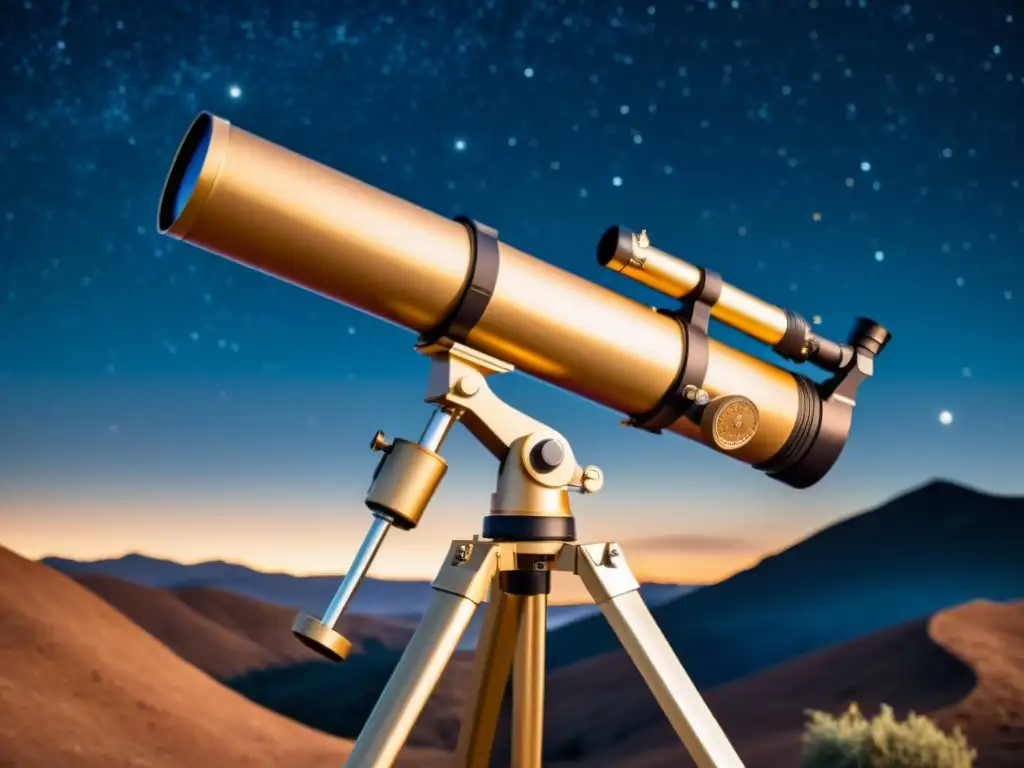 Un telescopio Maksutov Cassegrain compacto en un cielo estrellado, evocando asombro y exploración celeste