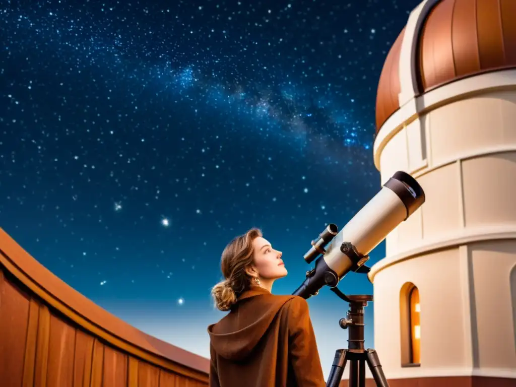 Explorando el universo a través de un telescopio antiguo en un observatorio histórico