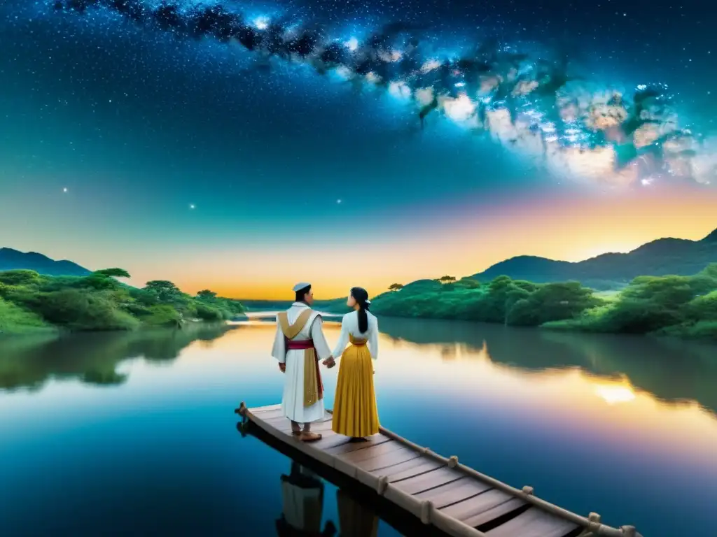 Vega y Altair, la leyenda de amor en la festividad Tanabata, se encuentran en la Vía Láctea, evocando su romanticismo mítico