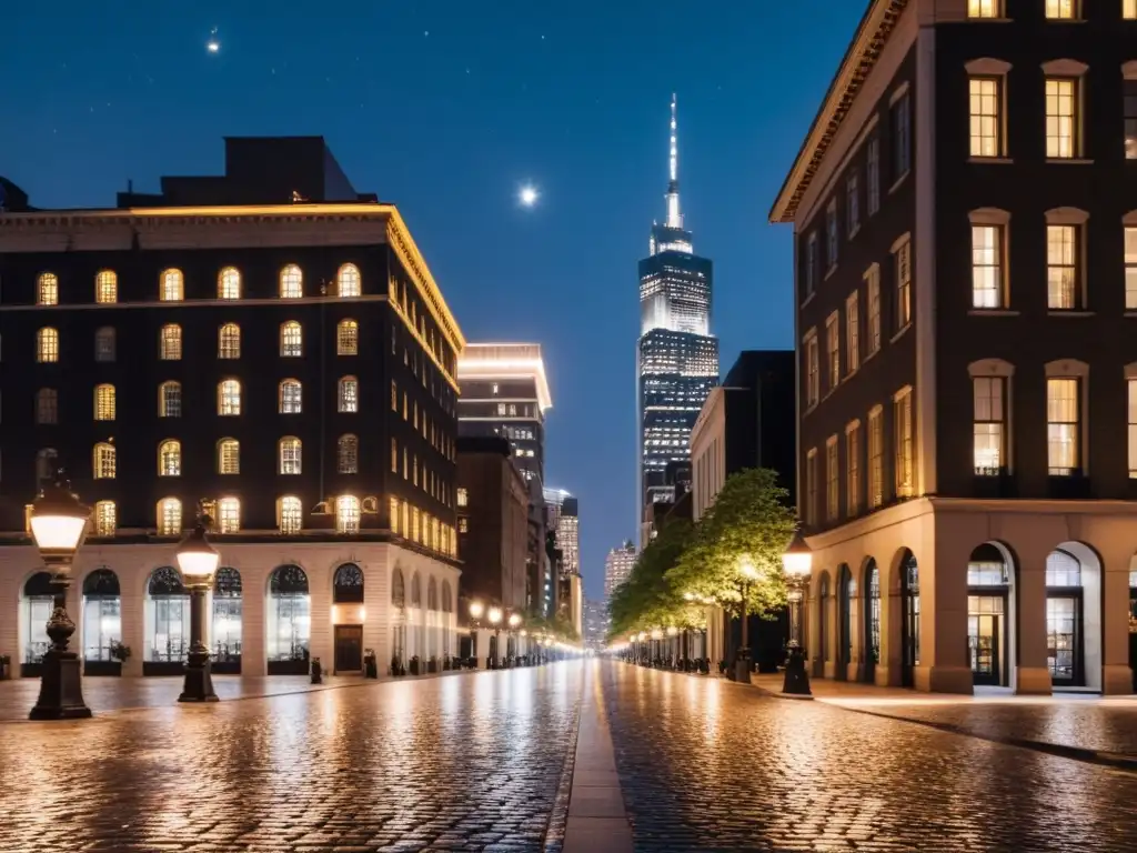 Vista nocturna de ciudad con protección del cielo nocturno y desarrollo urbano